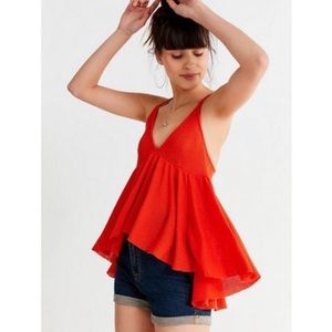 NWOT Urban Outfitters Lola Thermal Racerback Tank Top in Red